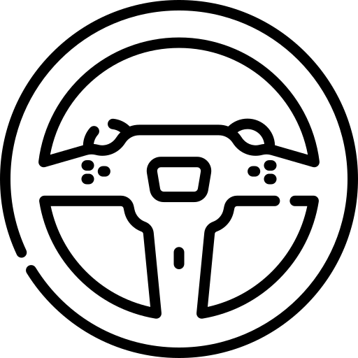Icono de volante de vehículo